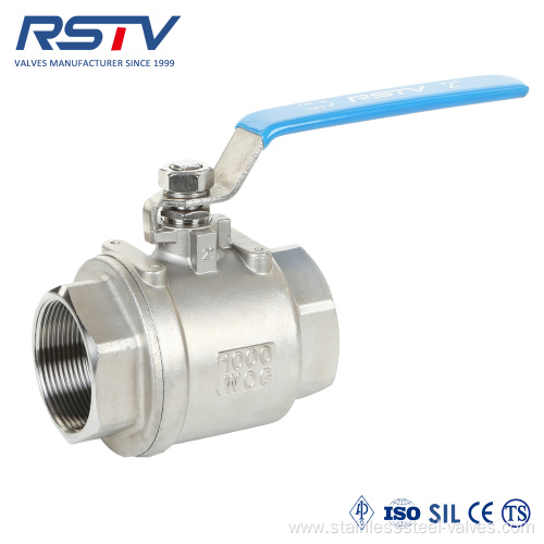 2PC Stainless Steel Floating Screwed 1000WOG Ball Valve